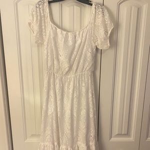 Express Eyelet Midi Dress